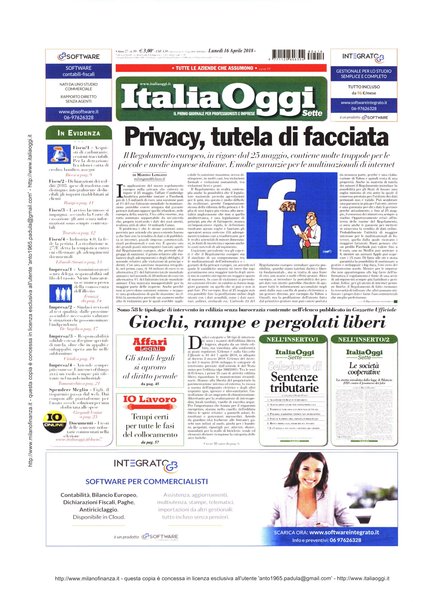 Italia oggi : quotidiano di economia finanza e politica